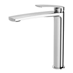 Phoenix Mekko vessel basin mixer tap in chrome, tall hob-mounted design with straight spout and lever handle