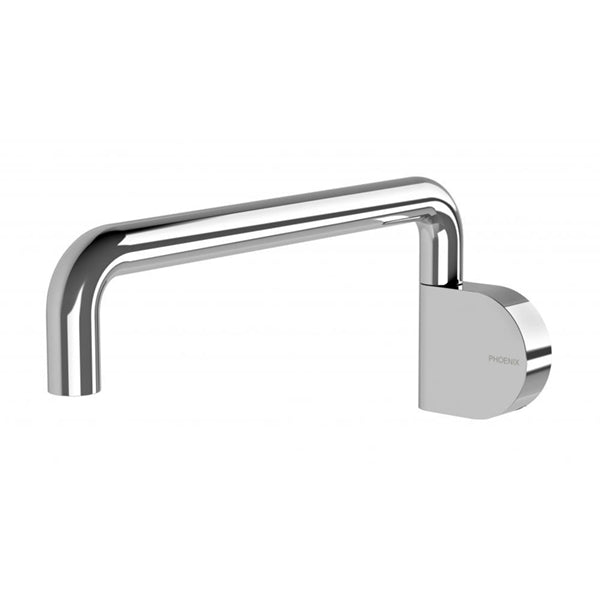 Phoenix Designer swivel bath outlet in chrome, wall-mounted round spout with polished finish