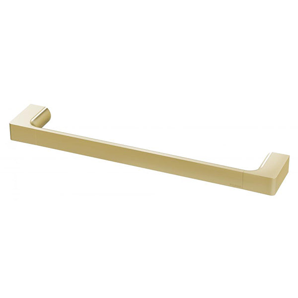 Phoenix Gloss hand towel holder, 390mm, brushed gold brass finish, wall-mounted bathroom accessory