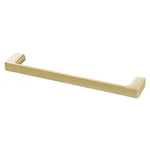Phoenix Gloss hand towel holder, 390mm, brushed gold brass finish, wall-mounted bathroom accessory