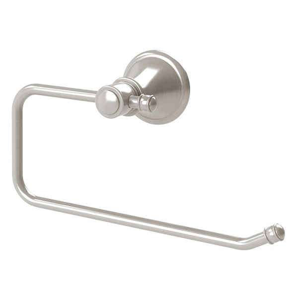 Phoenix Nostalgia brushed nickel hand towel holder, wall-mounted with traditional rounded design