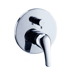 Nero Classic chrome shower mixer with divertor, round wall plate and single lever handle