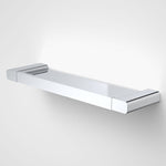 Caroma Luna chrome metal bathroom shelf, 420mm, wall-mounted with minimalist rectangular design