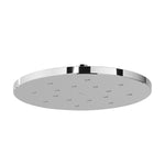 Phoenix LuxeXP round 250mm shower rose in chrome, shown from below with a slim circular head and nozzles