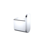 Nero Bianca chrome robe hook, wall-mounted bathroom accessory with smooth rounded rectangular profile