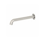 Nero Mecca wall-mounted basin/bath spout, 160mm, brushed nickel finish, curved minimalist design