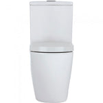 Fienza Alix extra height back-to-wall toilet suite, white, front view on plain background