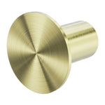 Nero Mecca robe hook II in brushed gold, round wall hook with cylindrical projection