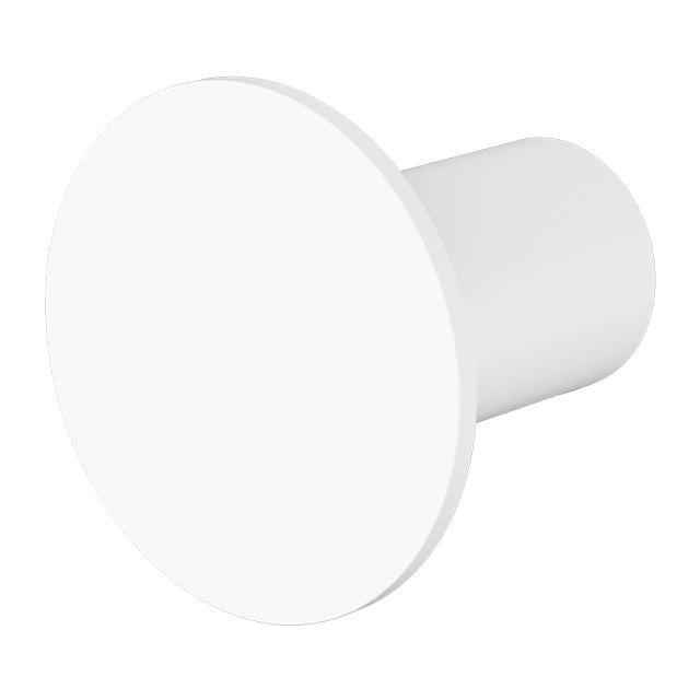 Nero Mecca Robe Hook II matte white, round wall-mounted bathroom hook in stainless steel finish