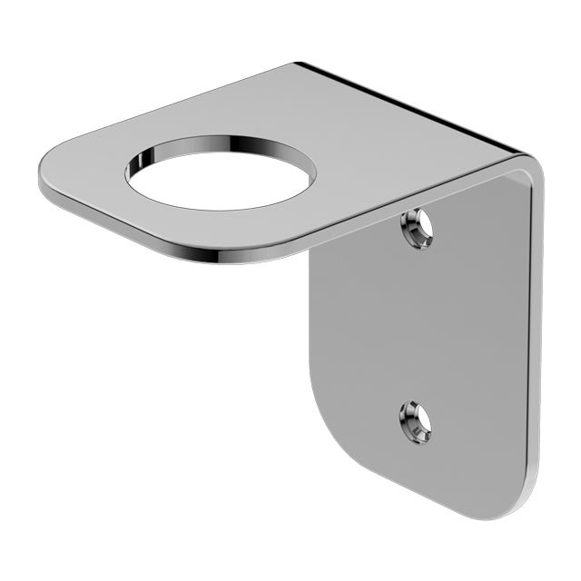 Nero Mecca chrome soap bottle holder, wall-mounted stainless steel bathroom accessory with round opening