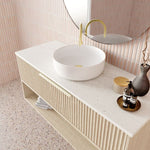Marquis Merewether Wall Hung Vanity with Symphony Solid Surface Top and Basin