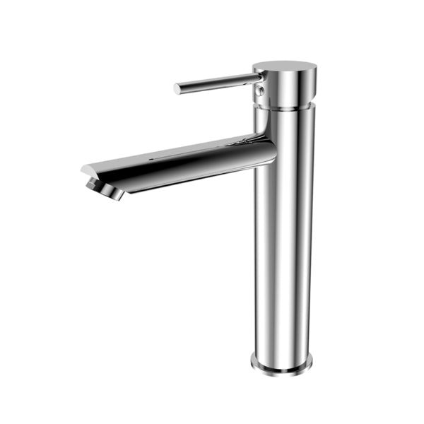 Nero Dolce tall basin mixer in chrome with straight spout and single lever handle