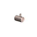 Nero Opal brushed bronze robe hook with textured cylindrical design on a white background