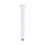 Nero square ceiling shower arm, 600mm, chrome finish, with ceiling plate and male thread