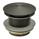 Nero 40mm bath pop-up waste plug, graphite finish, round no overflow fitting, isolated on white