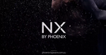 Phoenix NX Quil shower arm and rose in chrome and black, with NX by Phoenix branding on a dark background