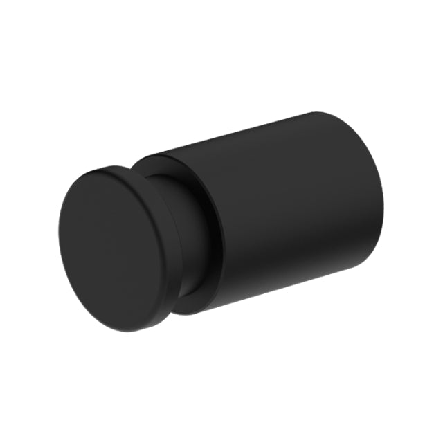 Nero New Mecca robe hook in matte black, wall-mounted bathroom accessory, cylindrical finish