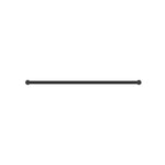 Nero New Mecca 600mm single towel rail in matte black, shown front-on on a white background