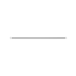 Nero New Mecca single towel rail 800mm in brushed nickel, a slim wall-mounted bathroom rail on white background