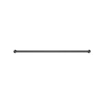 Nero New Mecca single towel rail 800mm in gun metal, straight horizontal bar with round end mounts on white background