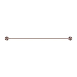 Nero Opal 800mm single towel rail in brushed bronze, wall-mounted with round ends on a white background