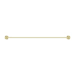Nero Opal single towel rail 800mm in brushed gold, minimal wall-mounted bathroom accessory on white background
