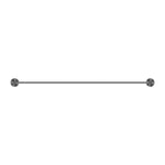 Nero Opal single towel rail 800mm in graphite finish, minimalist round-wall mounted bathroom accessory on white background