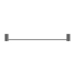 Nero Opal single towel rail, 800mm, graphite finish, front view on white background