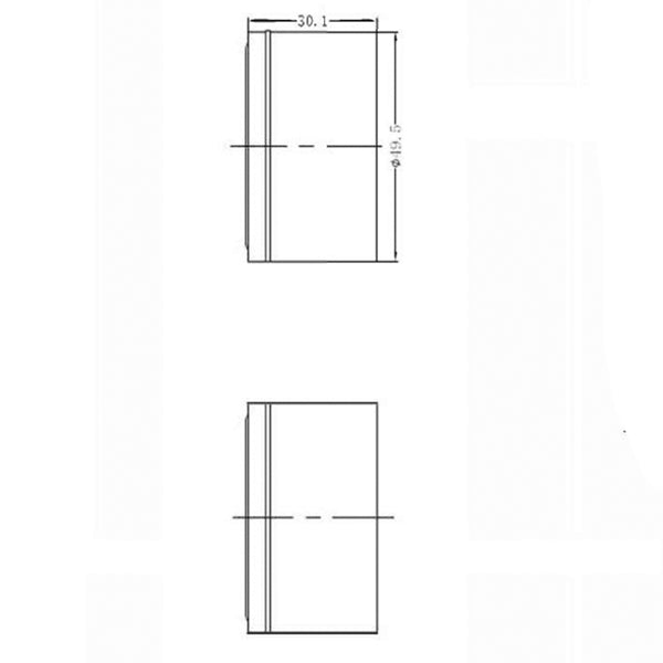 Nero Kara matte black wall top assembly technical drawing with dimensions, side and front views