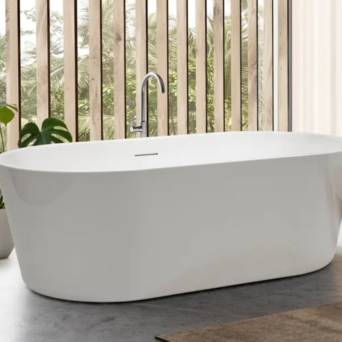 About Decina: Decina Prezzo 1500 Freestanding Bath with Integrated Overflow