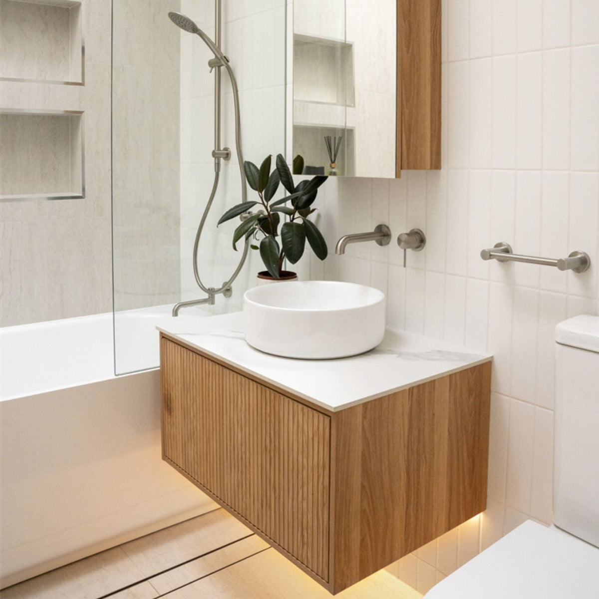 About Nero Tapware: Nero Mecca Wall Basin/Bath Mixer Separate Back Plate 160mm Brushed Nickel