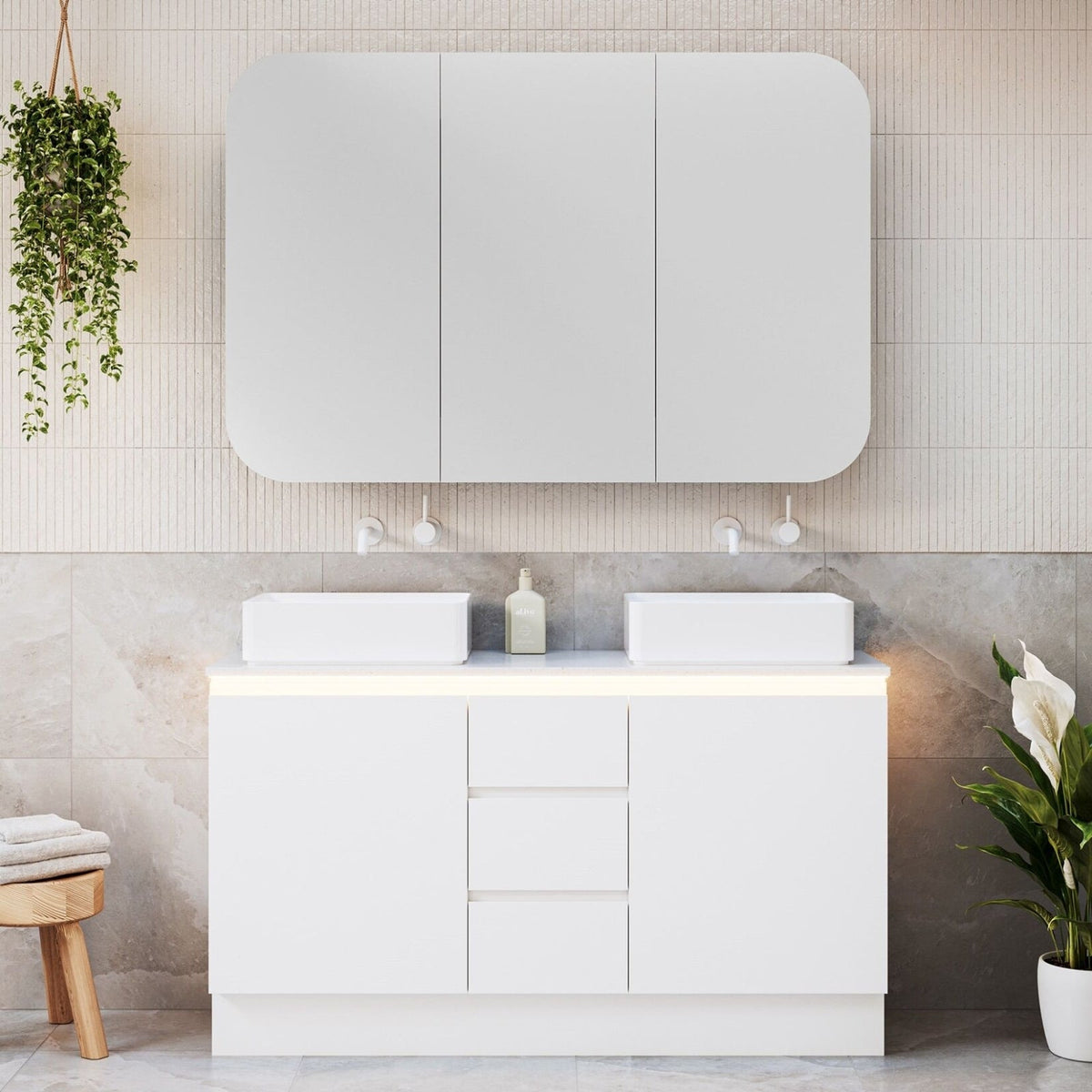 About Timberline: Timberline Dakota Floor Standing Vanity with SilkSurface Top and Above Counter Basin