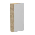ADP Glacier Pro rectangular shaving cabinet with grey mirrored door and timber-look side panels, front view