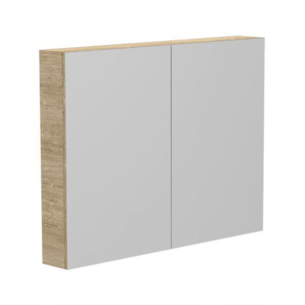 ADP Glacier Pro shaving cabinet with mirrored doors and timber-look side panel, rectangular wall-hung cabinet