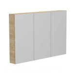 ADP Glacier Lite 3-door shaving cabinet in light timber and mirrored finish, rectangular wall cabinet shown front-on