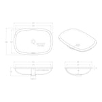ADP Carrie 555 x 380 Under Counter Basin - Gloss White