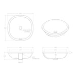 ADP Charlotte 425 x 425 Under Counter Basin - Matte White