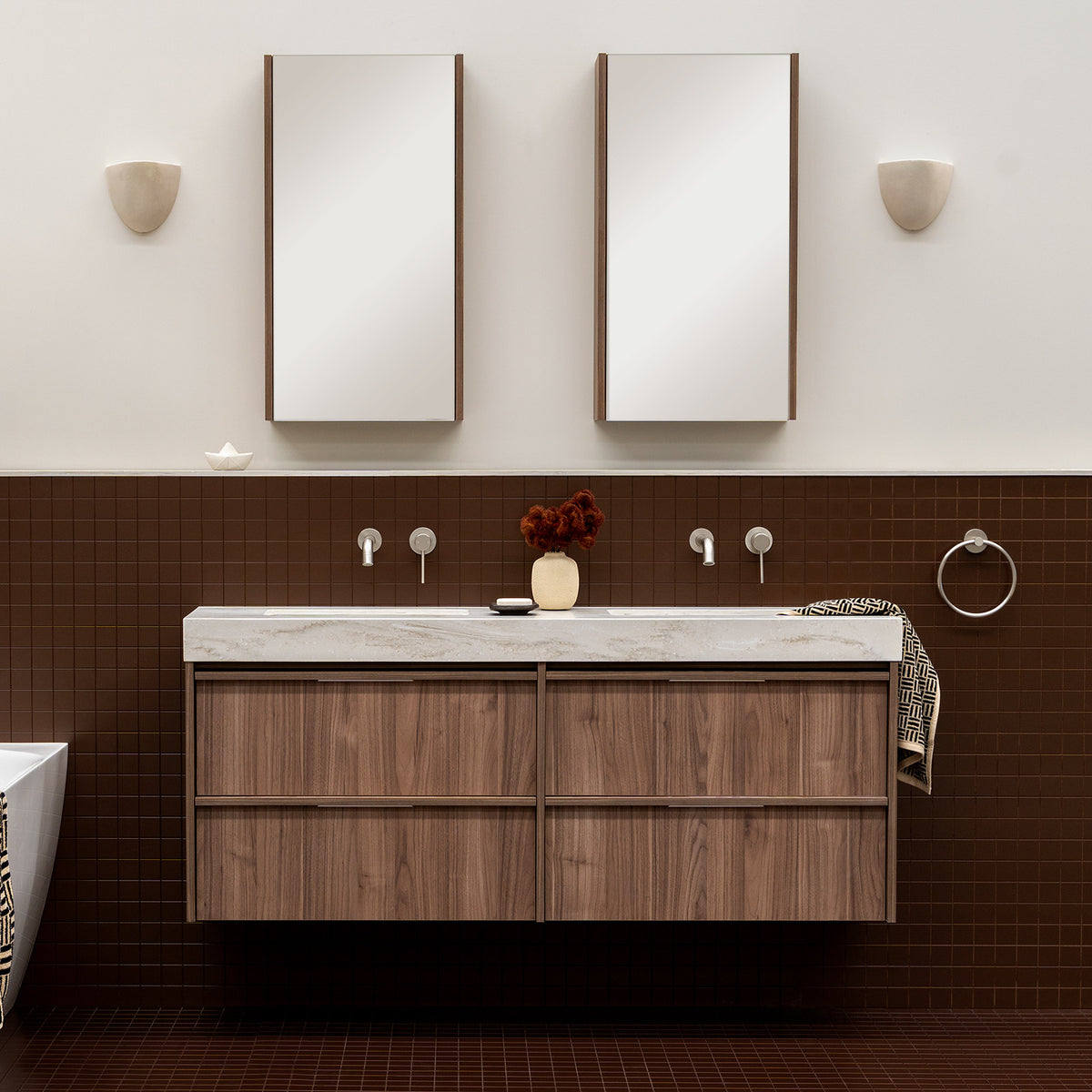 ADP Eli Ensuite Wall Hung Vanity with Durasein Top
