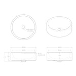 ADP Gerroa 390 Above Counter Basin - Matte White