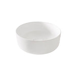 ADP Maggie round above counter basin in gloss white, front view on white background