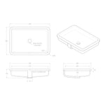 ADP Miranda 550 x 380 Under Counter Basin - Gloss White