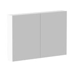 ADP Moonlight rectangular shaving cabinet, grey mirrored double-door cabinet in wall-mounted front view