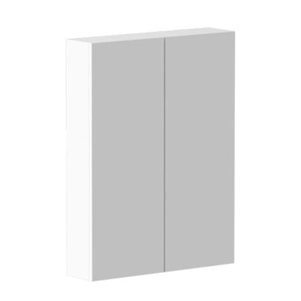 ADP Moonlight rectangular shaving cabinet, white mirrored finish, 3-door surround view, front angle