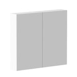 ADP Moonlight rectangular shaving cabinet in light grey, front view with two mirrored doors