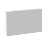 ADP Moonlight 3-door shaving cabinet in grey, rectangular mirrored bathroom storage unit on white background