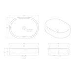 ADP Werri 530 x 380 Above Counter Basin - Matte White