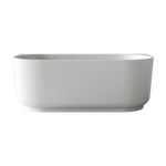Bao Elegant 1700mm back to wall bath in gloss white, oval acrylic bath shown front-on against a white background