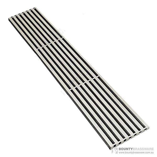 ART Australia Bermuda stainless steel shower grate channel, 300mm x 100mm, linear slotted floor waste