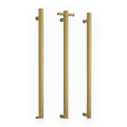 brass gold heated towel rails