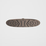 Caroma Contura II 300mm round rain shower head in brushed bronze, front view on white background